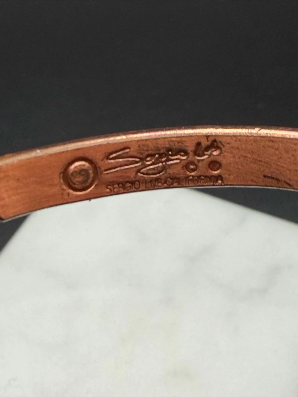 Sergio Lub Copper Twisted Cuff Bracelet #810 small